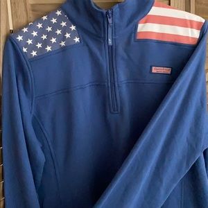 Vineyard Vines American Flag Pullover